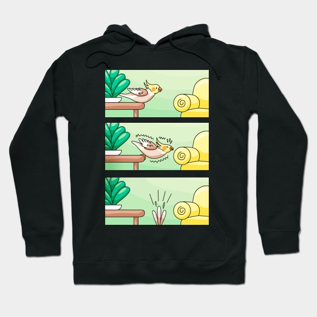 Cute Funny Bird Comic - Animal Lover Hoodie by Artistic muss